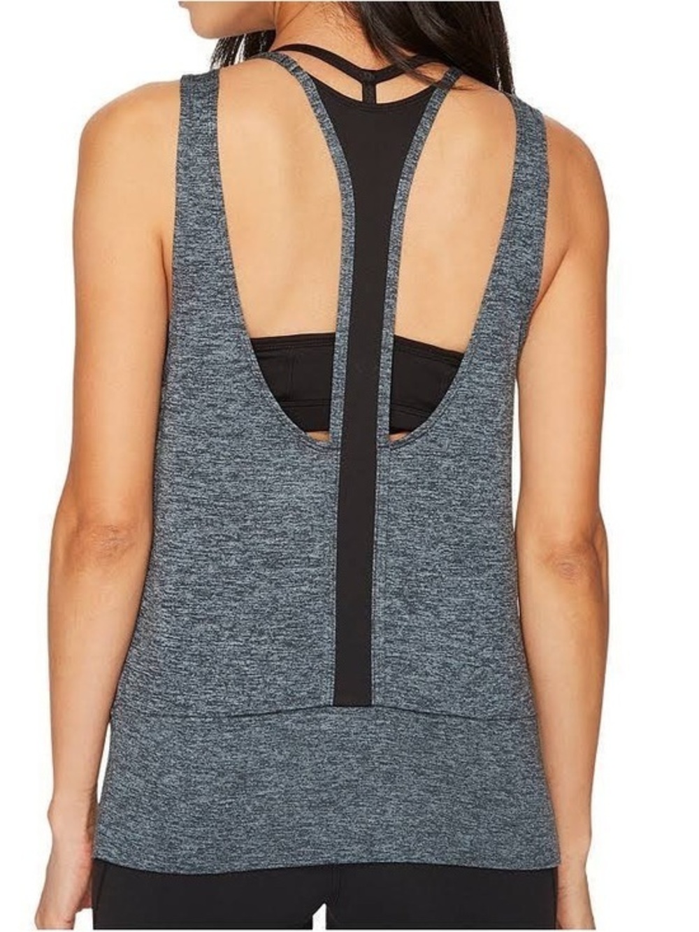Nike Dri-Fit Cutout Tank Top in Charcoal